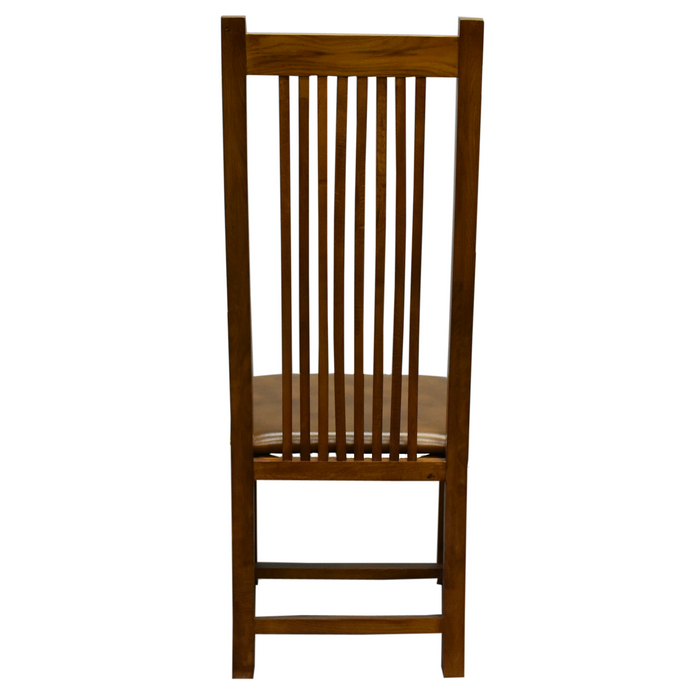 SOLD OUT Mission Stow Leaf Table & High Back Chair Dining Set - Light Oak - Crafters and Weavers
