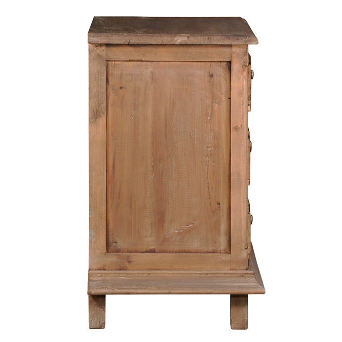 DUPLICATE - MEXICO - Asbury 3 Drawer Carved Nightstand - Crafters and Weavers