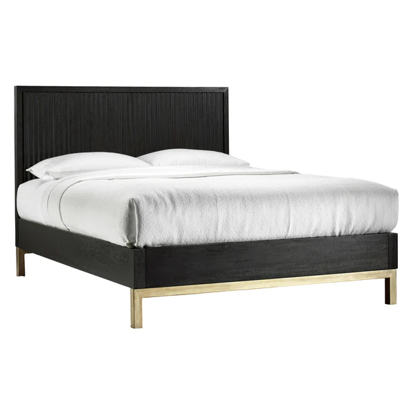 Genovese Modern Bedroom Set - Black and Gold