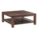 Livingston Rustic Modern Acacia Wood Square Coffee Table (2 Colors Available) - Crafters and Weavers