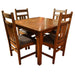 Mission Style White Oak Square Dining Table Set - (2 Colors Available) - Crafters and Weavers
