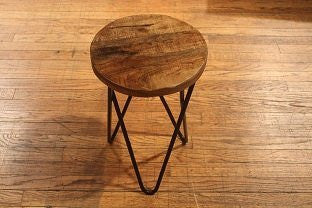 CLOSED Ashland Hair Pin Leg Stool - Crafters and Weavers