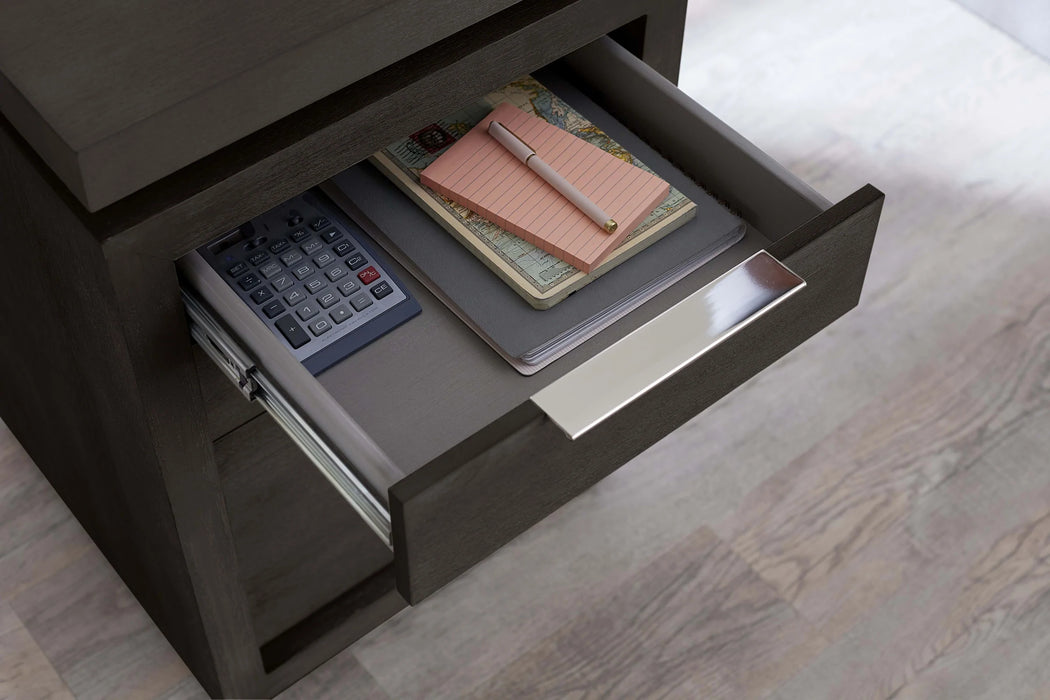 Solstice Modern 3-drawer Desk with File cabinet drawer - Gray