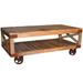 SOLD OUT Ventura Solid Wood Industrial Cart Coffee Table - Crafters and Weavers