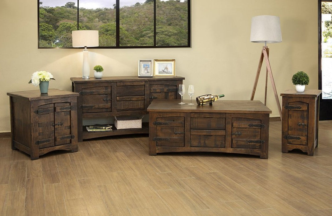 Atlantic 4 Drawer / 4 Door Coffee Table - 50" x 30" - Crafters and Weavers