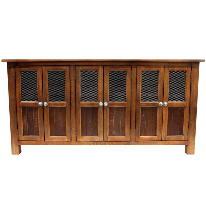 Gaines 6 Door Sideboard - Tobacco - 72" - Crafters and Weavers