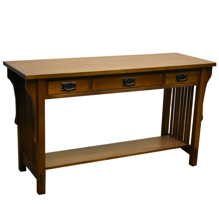 Mission 3 Drawer Crofter Style Console Table - Crafters and Weavers