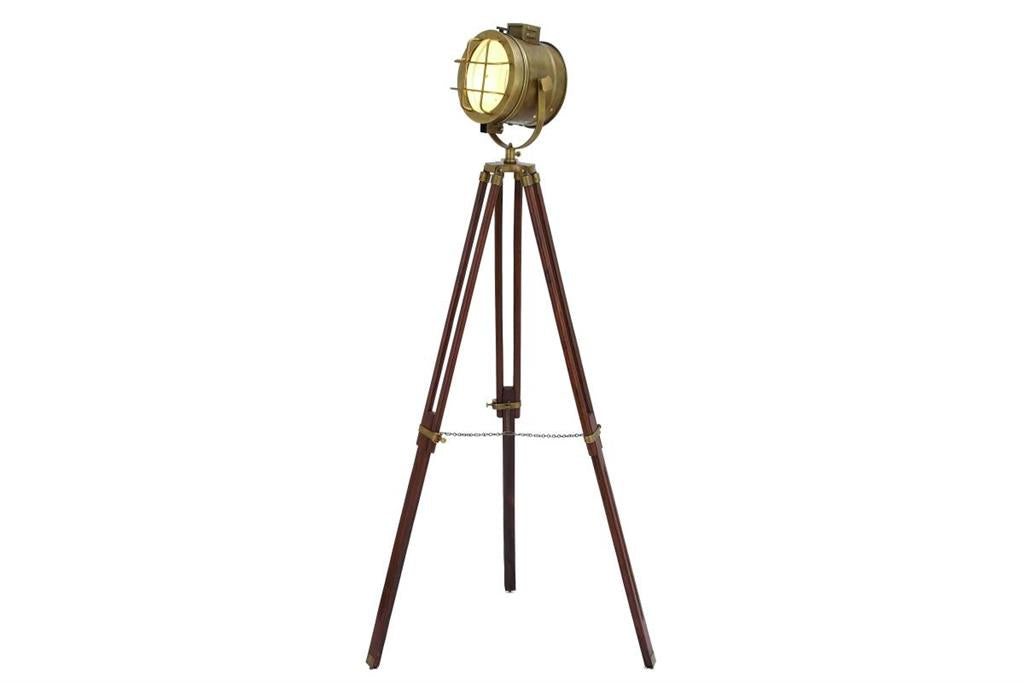 BROWN INDUSTRIAL FLOOR LAMP, 31" X 31" X 71"