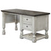 Stonegate 2 Drawer Desk - White / Gray - Crafters and Weavers