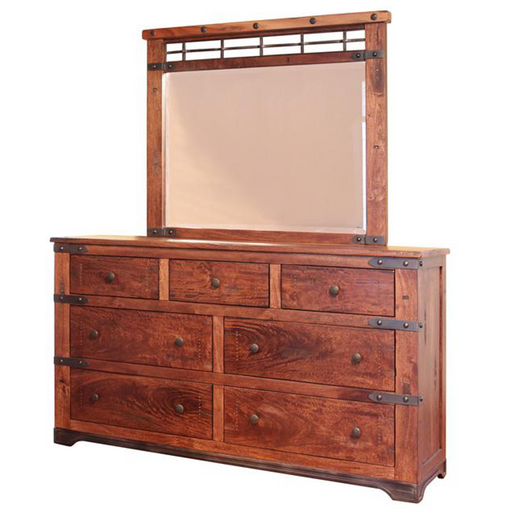 Granville Parota 7 Drawer Dresser with Mirror - Crafters and Weavers