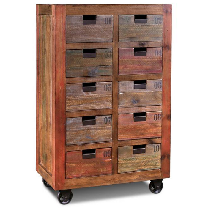 Bayview Solid Wood 10 Drawer Dresser - Crafters and Weavers