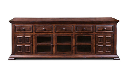 DUPLICATE LISTING Keystone Panel 83" TV Stand - Rustic Brown - Crafters and Weavers
