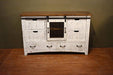 Greenview Sliding Door Dresser - Distressed White - 62" - Crafters and Weavers