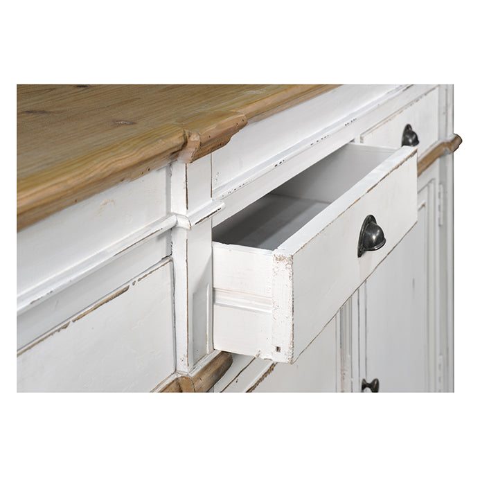 DUPLICATE - MEXICO - Asbury 4 Door 4 Drawer Sideboard - White - Crafters and Weavers