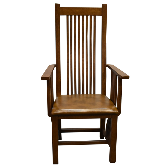 SOLD OUT Mission Stow Leaf Table & High Back Chair Dining Set - Light Oak - Crafters and Weavers