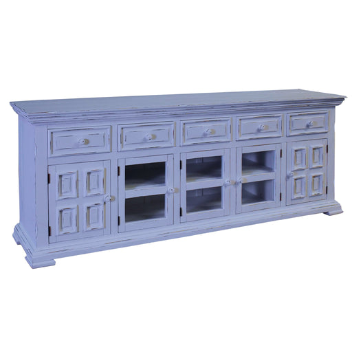 Keystone Panel Door TV Stand - 83" (2 Colors Available) - Grey - Crafters and Weavers