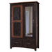 Greenview Wardrobe Armoire - Distressed Black - Crafters and Weavers