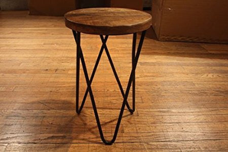 CLOSED Ashland Hair Pin Leg Stool - Crafters and Weavers
