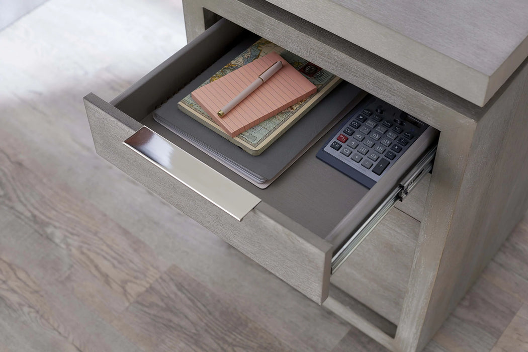 Solstice Modern 3-drawer Desk with File cabinet drawer