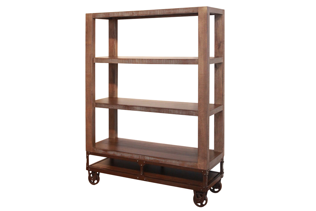 Greenview Forged Iron Base Bookcase - 55"H - Crafters and Weavers