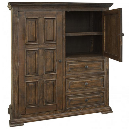 Greenview Carved Panel Gentleman's Chest - Old World Brown - Crafters and Weavers