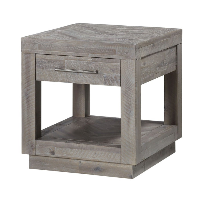 SOLD OUT Carlyle Herringbone 1 Drawer End Table - Crafters and Weavers