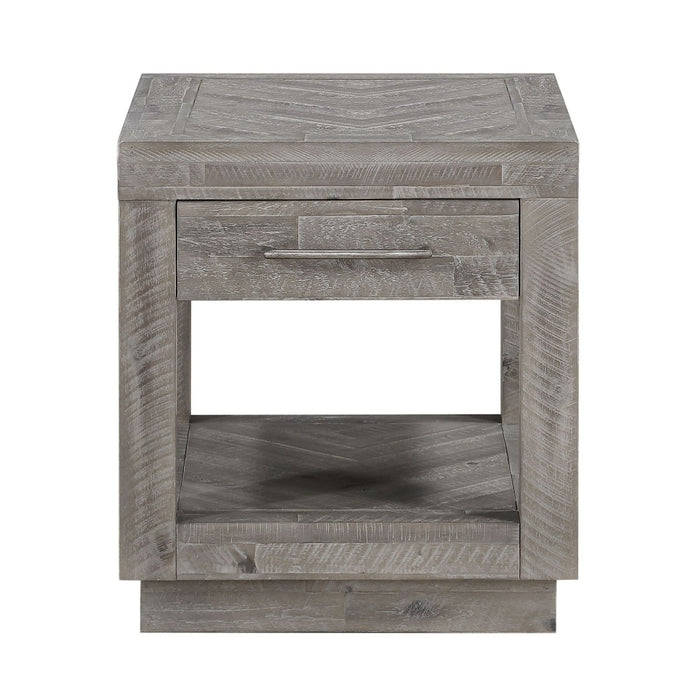 SOLD OUT Carlyle Herringbone 1 Drawer End Table - Crafters and Weavers
