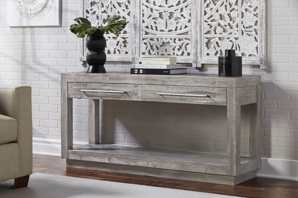 SOLD OUT Carlyle Herringbone 2 Drawer Console Table - Crafters and Weavers