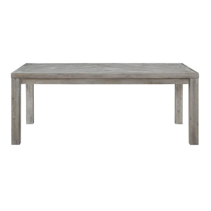 SOLD OUT Carlyle Herringbone Acacia Wood Dining Table Set - 78" - Crafters and Weavers