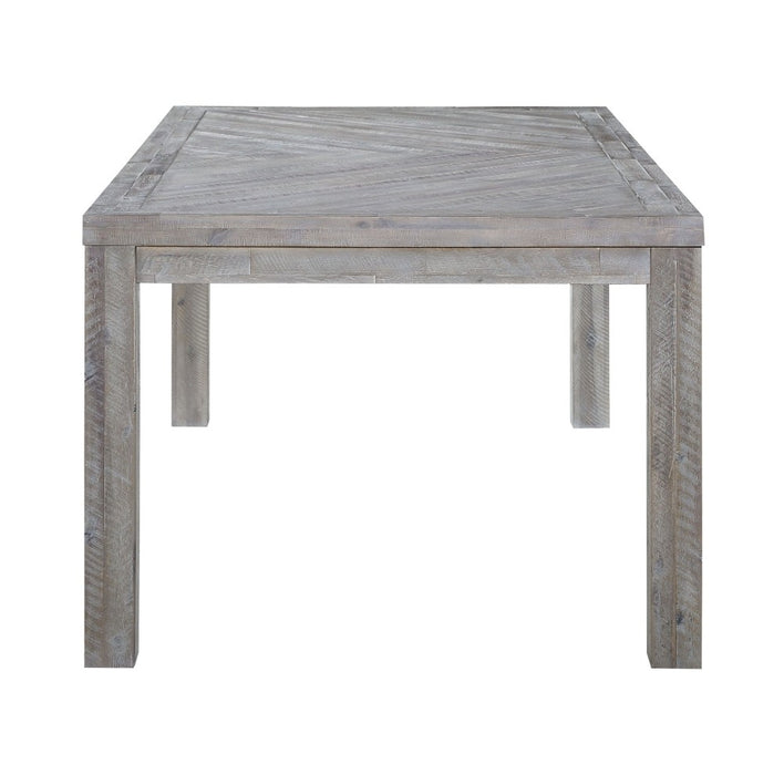 SOLD OUT Carlyle Herringbone Acacia Wood Dining Table Set - 78" - Crafters and Weavers