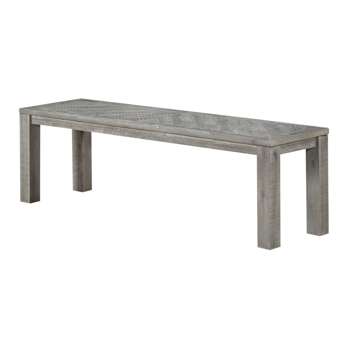 SOLD OUT Carlyle Herringbone Acacia Wood Dining Table Set - 78" - Crafters and Weavers