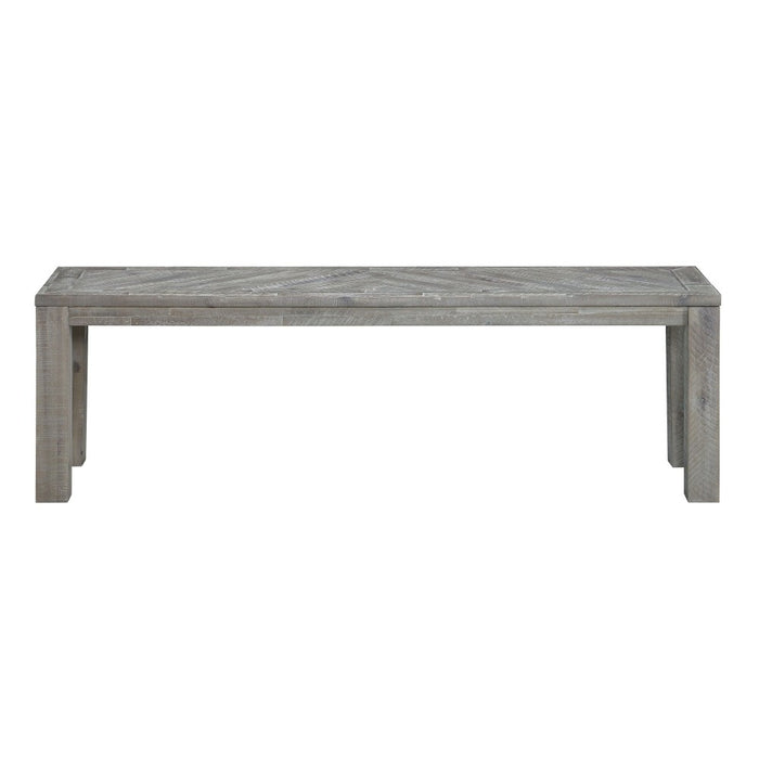 SOLD OUT Carlyle Herringbone Acacia Wood Dining Table Set - 78" - Crafters and Weavers