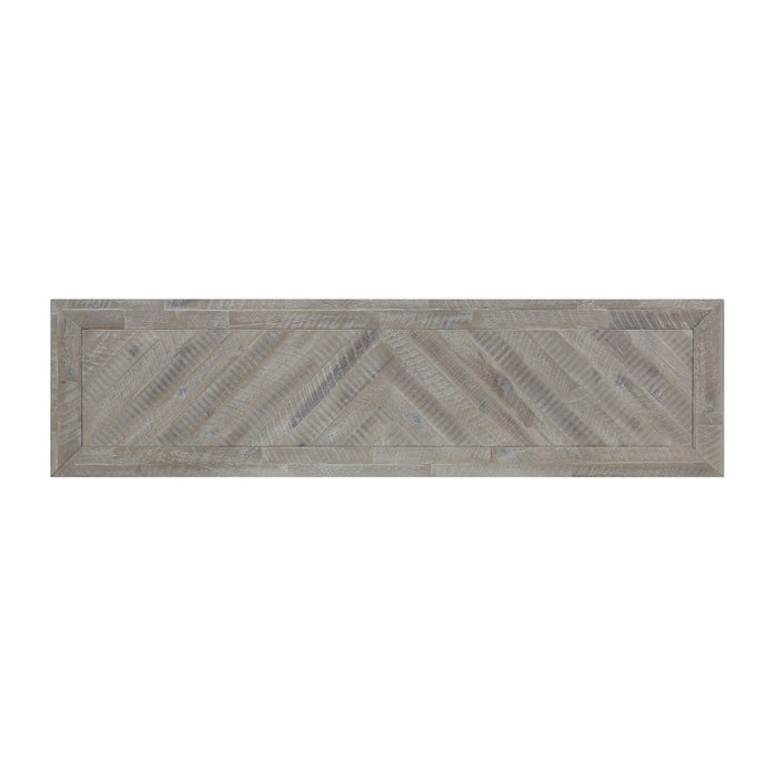 SOLD OUT Carlyle Herringbone Acacia Wood Dining Table Set - 78" - Crafters and Weavers