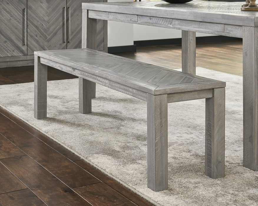 SOLD OUT Carlyle Herringbone Acacia Wood Dining Table Set - 78" - Crafters and Weavers