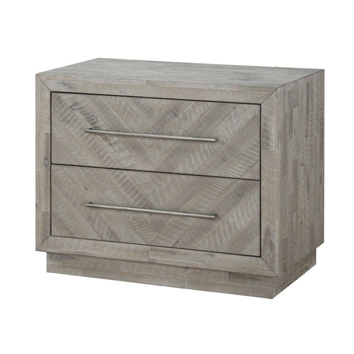 SOLD OUT Carlyle Herringbone 2 Drawer Nightstand - Crafters and Weavers