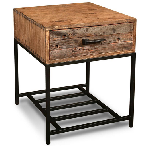 Atwood 1 Drawer End Table - Crafters and Weavers