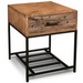Atwood 1 Drawer End Table - Crafters and Weavers