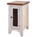 Greenview One Door Side Table - Distressed White - Crafters and Weavers