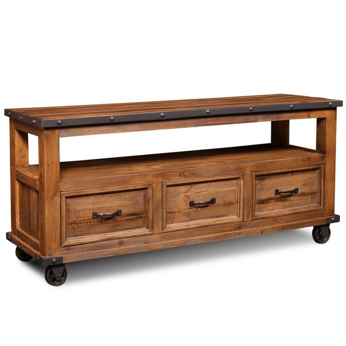 Larson 3 Drawer TV Stand - 65" - Crafters and Weavers
