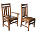 Set of 6 - Arts & Crafts / Mission Arrow Back Dining Chairs - Crafters and Weavers