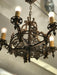 Antique Cast Bronze 1920's Arts and Crafts / Mission Style Chandelier - Crafters and Weavers