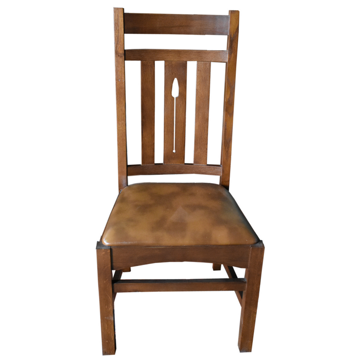 SOLD OUT Mission Stow Leaf Table & Arrow Back Chair Dining Set - Light Oak - Crafters and Weavers
