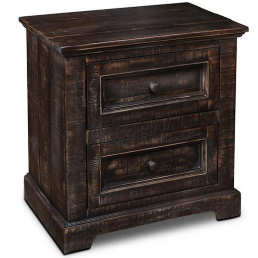 Onyx 2 Drawer Rustic End Table - Crafters and Weavers