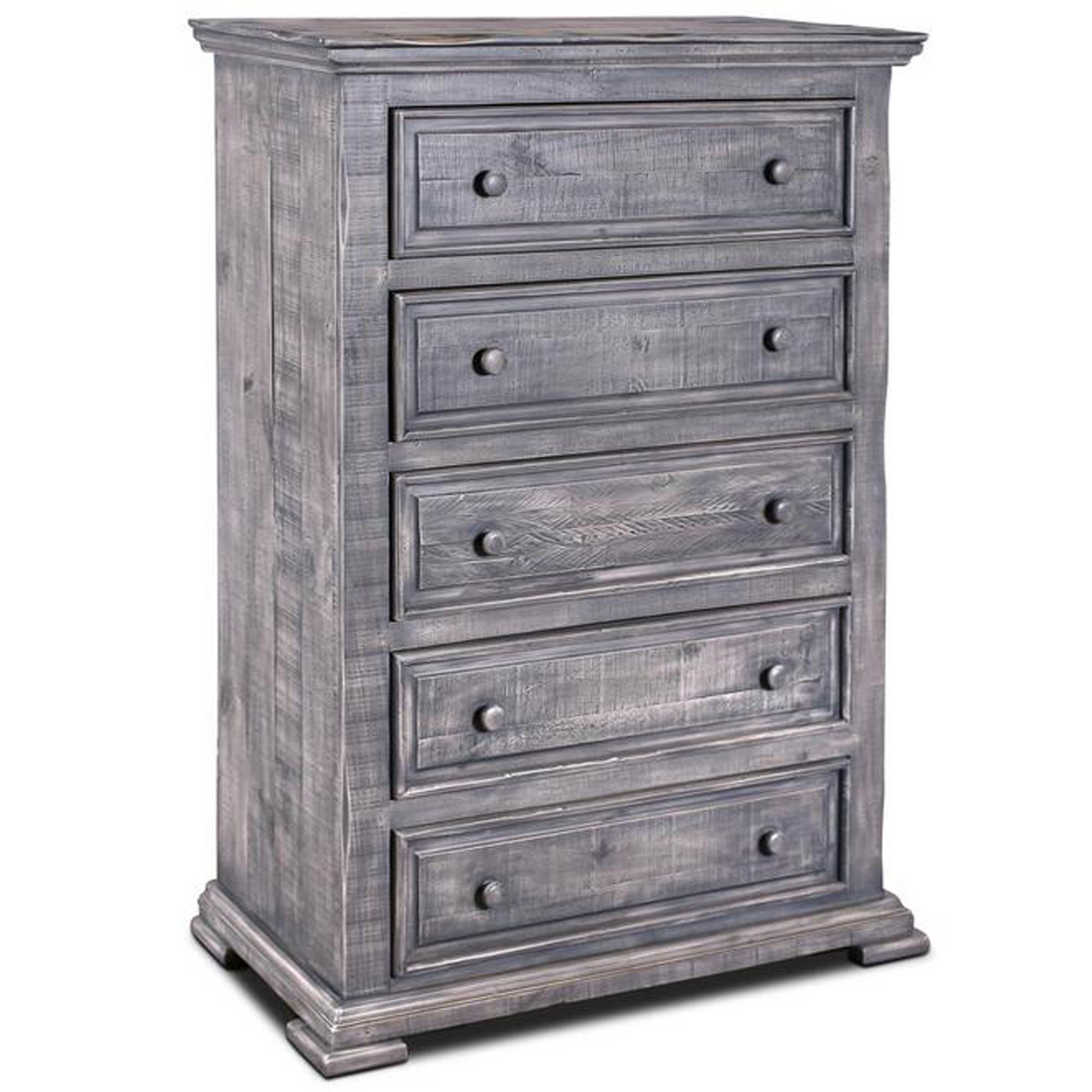 Keystone Rustic Distressed Gray Highboy Dresser