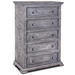 Keystone Rustic Distressed Gray Highboy Dresser - Crafters and Weavers