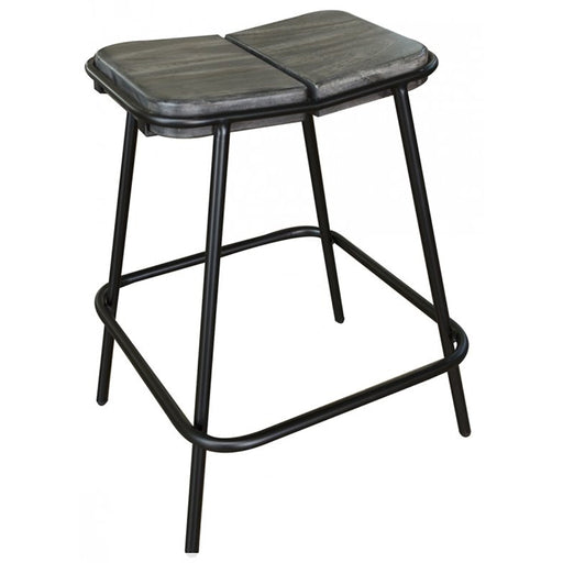 Sawyer Parota Wood Industrial Bar Stool - 24" - Crafters and Weavers