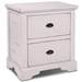 Landon 2 Drawer Nightstand - Distressed White - Crafters and Weavers