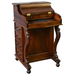 SOLD OUT Legacy Mahogany Wood Captain's Desk - Brown Walnut - Crafters and Weavers