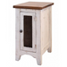 Greenview One Door Side Table - Distressed White - Crafters and Weavers