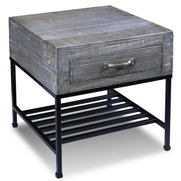 Parker End Table - Gray - Crafters and Weavers
